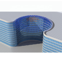 Chegeiras de aço curvas pré -fabricadas Estrutura de estrutura de construção de vidro Dome de telhado de vidro